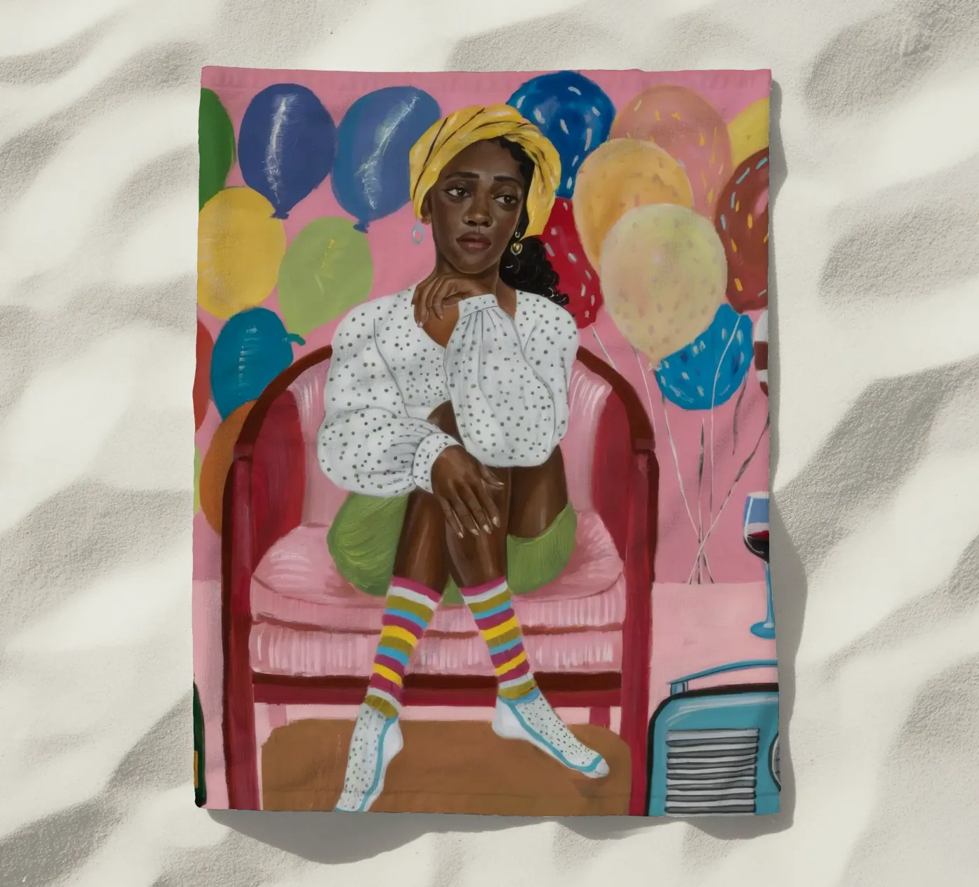 Réflexion festive serviette de plage de Ebony Carpenter