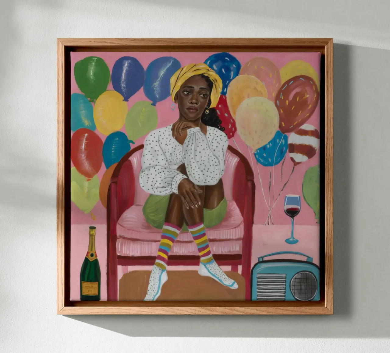 Riflessione sulle festività tela da Ebony Carpenter