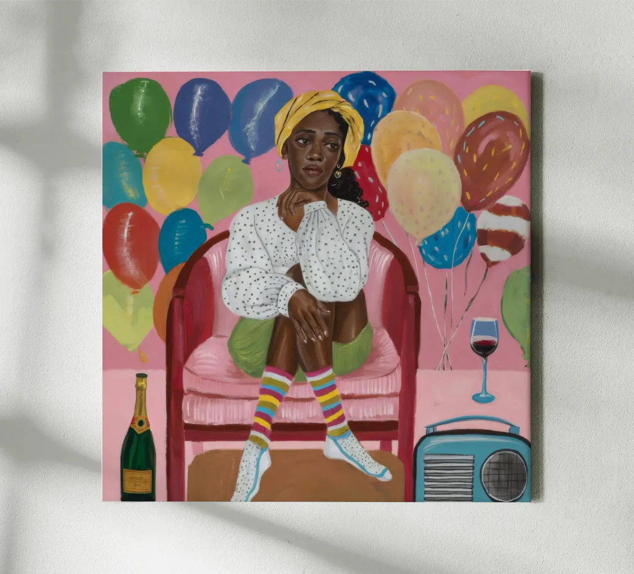 Riflessione sulle festività tela da Ebony Carpenter