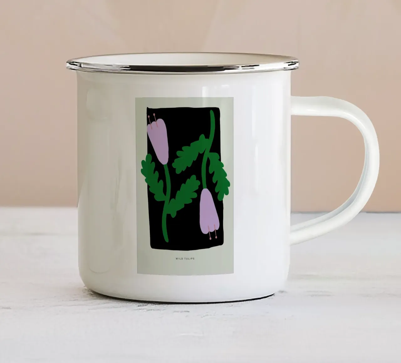 Wild Tulips II tazza in smalto da Studio One