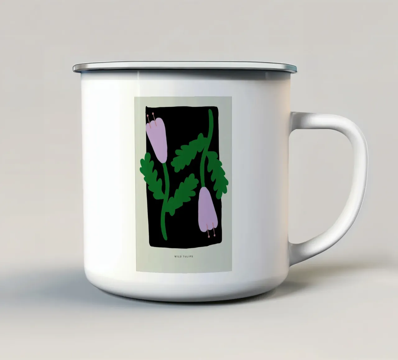 Wild Tulips II tazza in smalto da Studio One