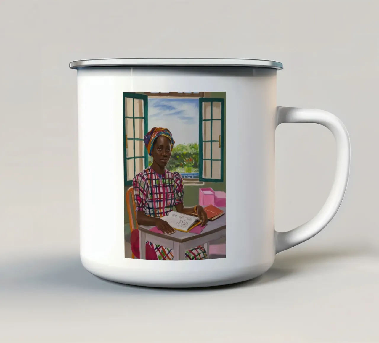 Creazione ponderata tazza in smalto da Ebony Carpenter