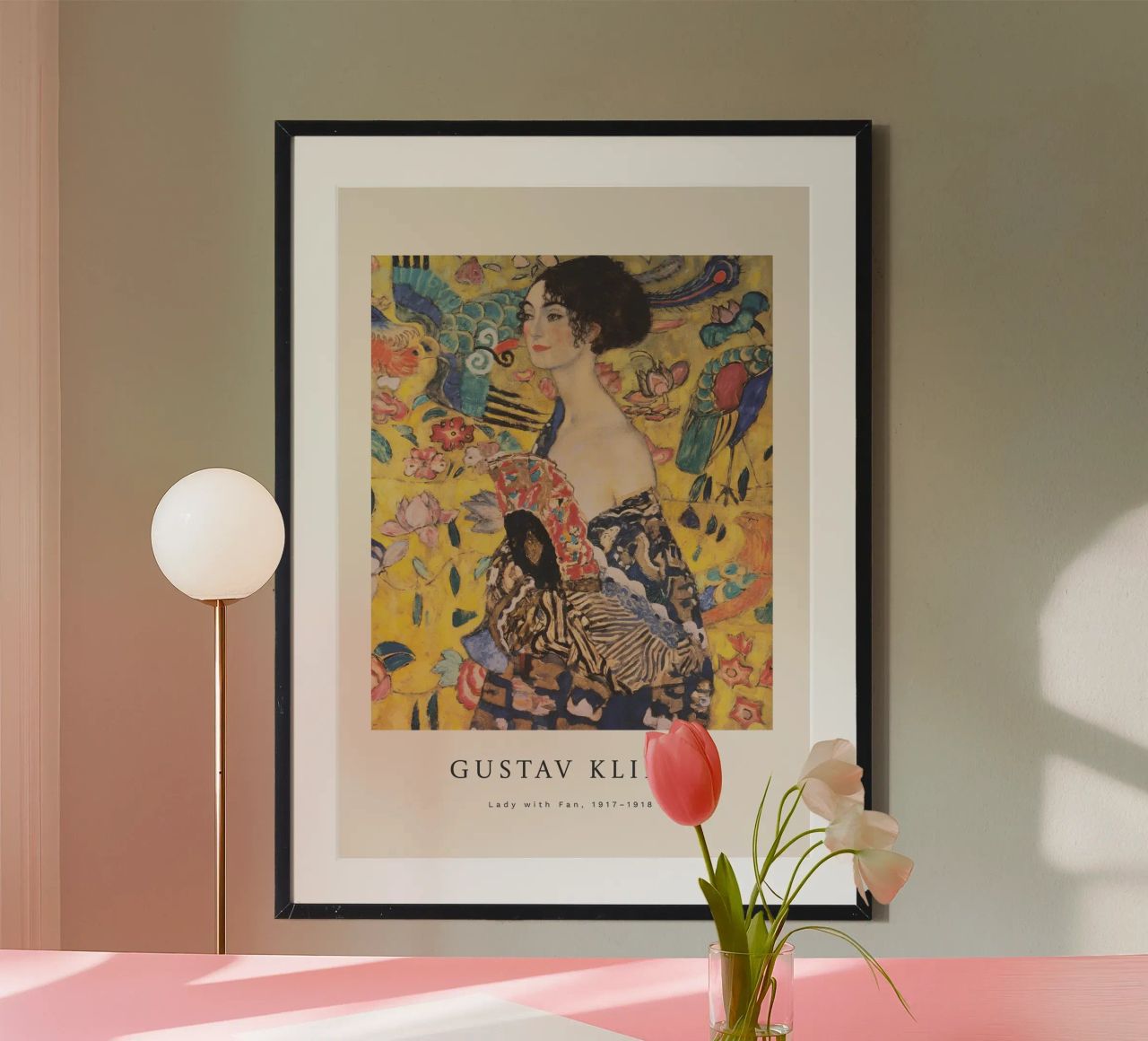Gustav Klimt - Dame mit Fächer Poster von betty hamilton