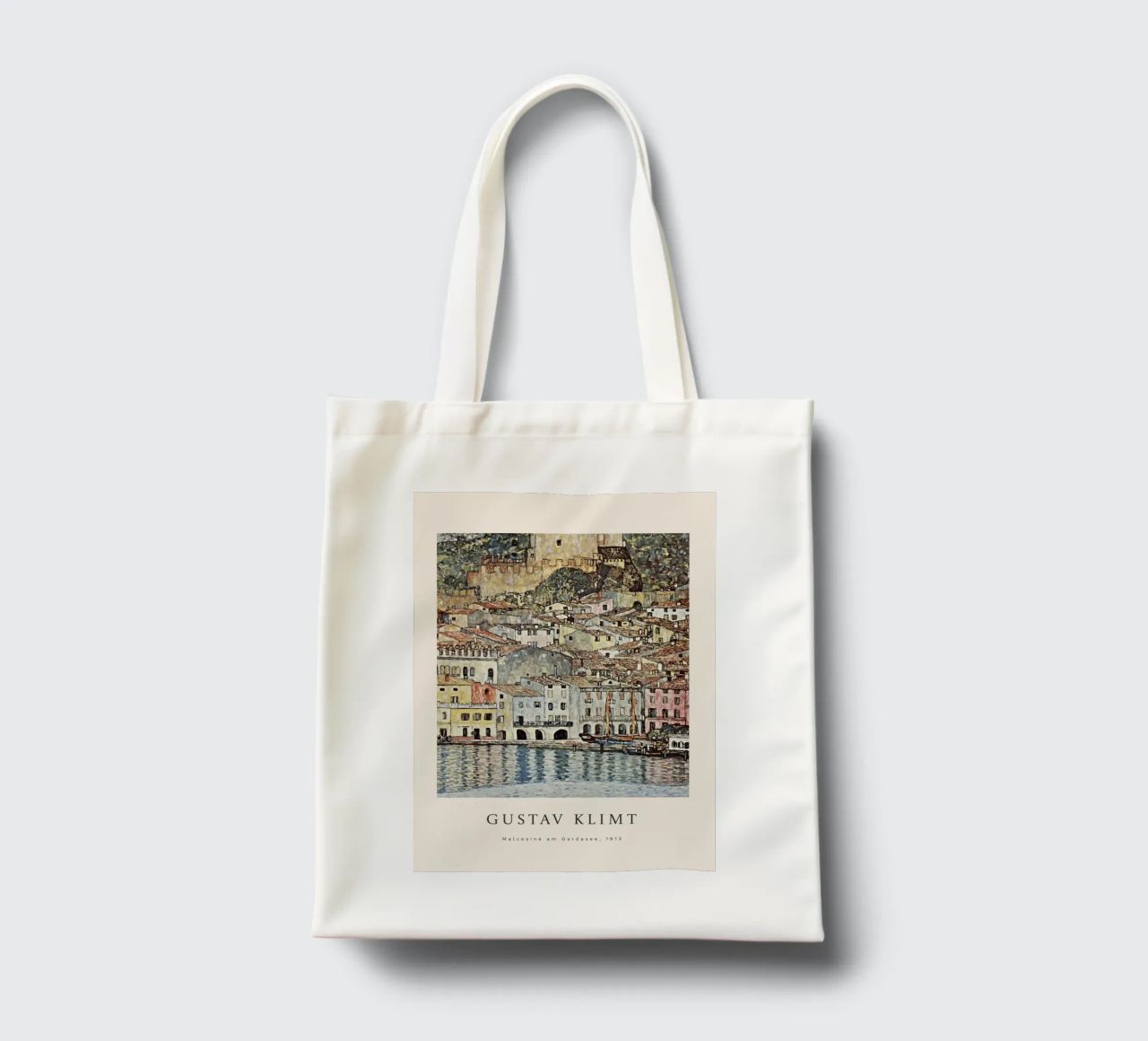 Gustav Klimt - Malcesine am Gardasee Jutebeutel von betty hamilton