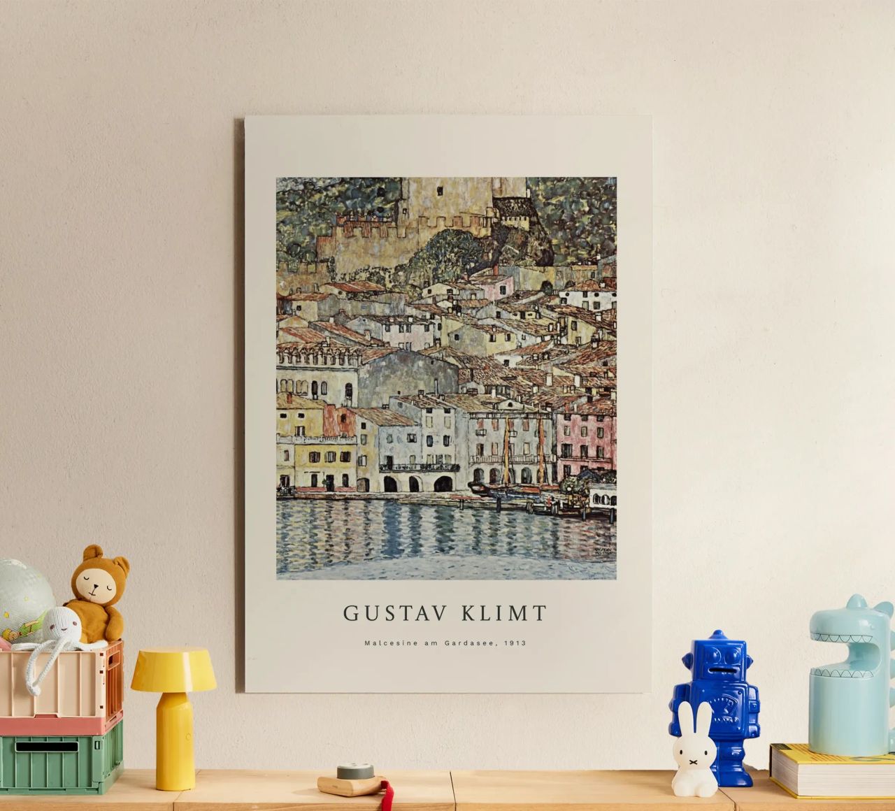 Gustav Klimt - Malcesine am Gardasee Alu-Dibond von betty hamilton