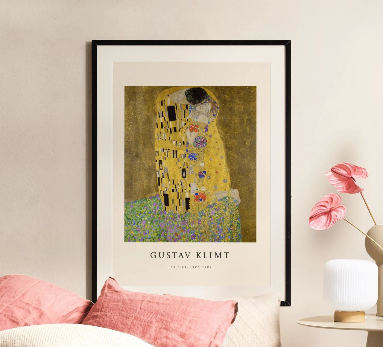 Gustav Klimt - Der Kuss Poster von betty hamilton