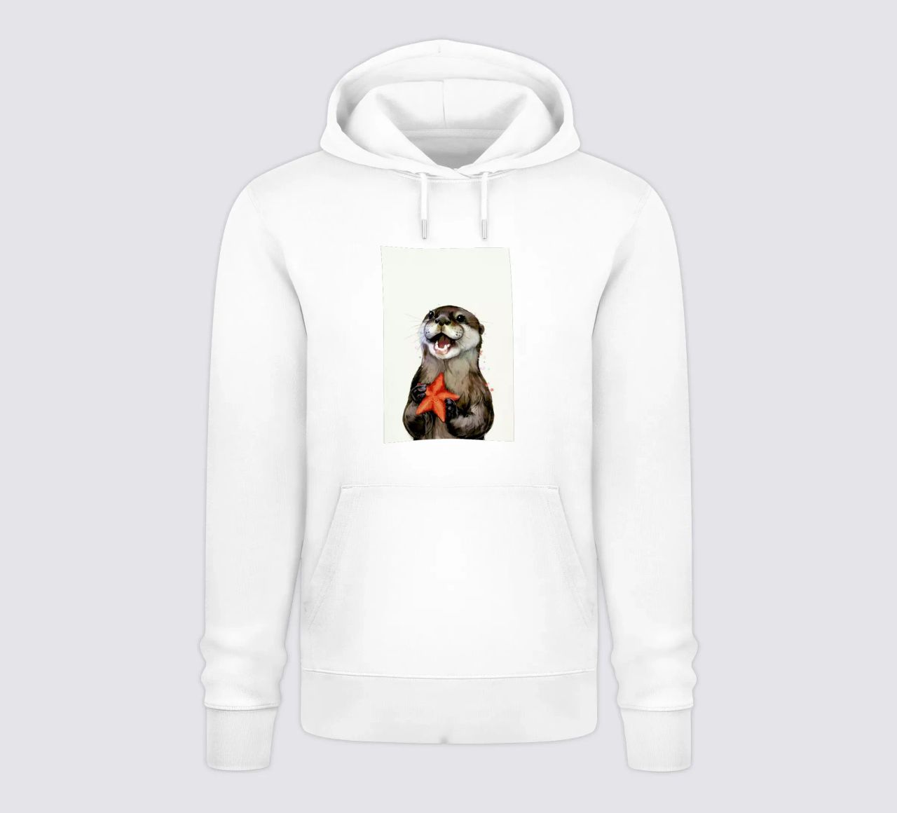 Happy Otter Portrait felpa con cappuccio da Laura Graves