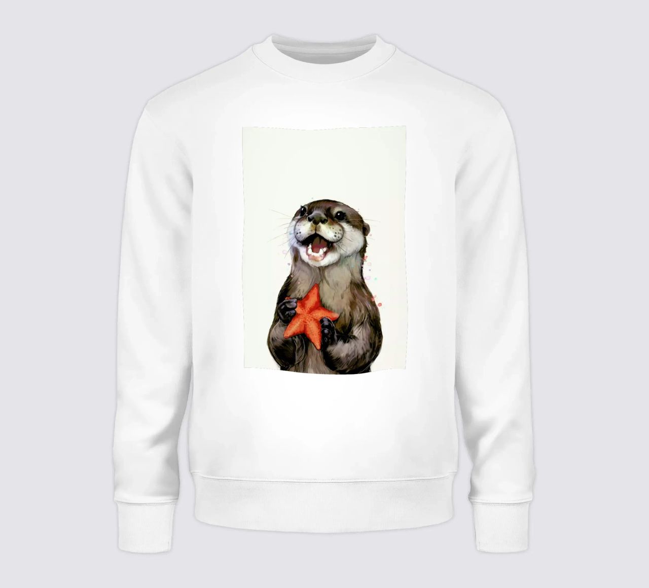 Happy Otter Portrait felpa da Laura Graves