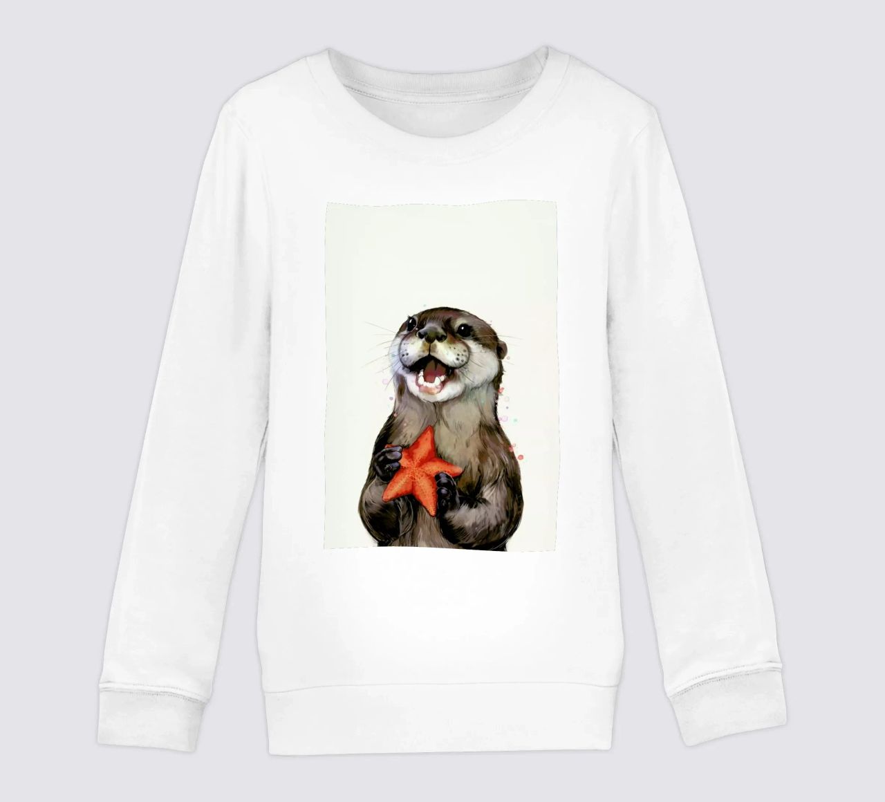 Happy Otter Portrait felpa bambino da Laura Graves