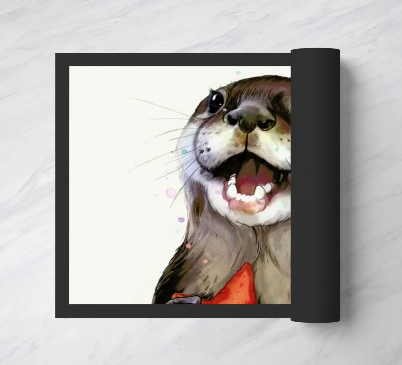 Happy Otter Portrait zerbino da Laura Graves
