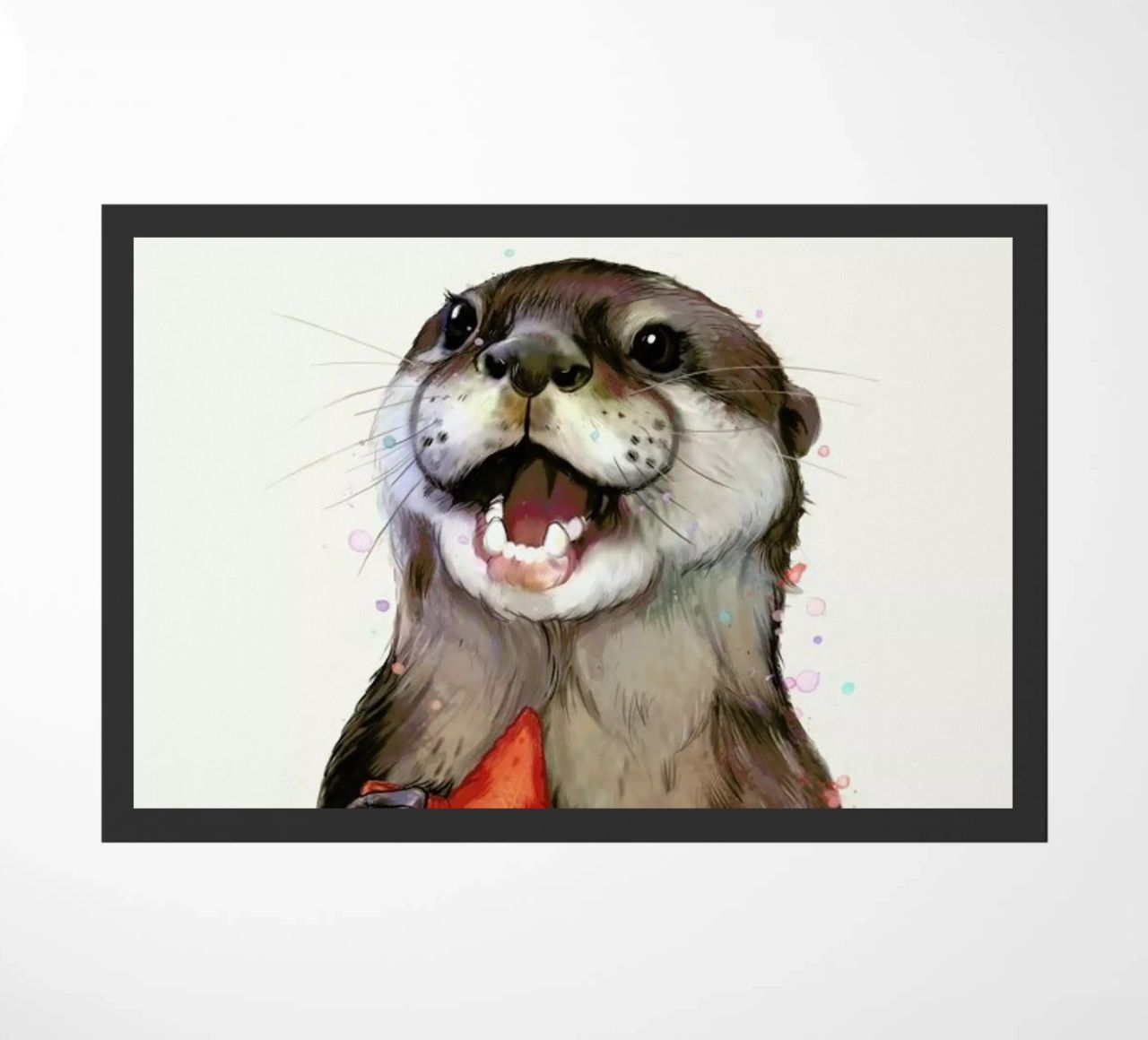 Happy Otter Portrait zerbino da Laura Graves