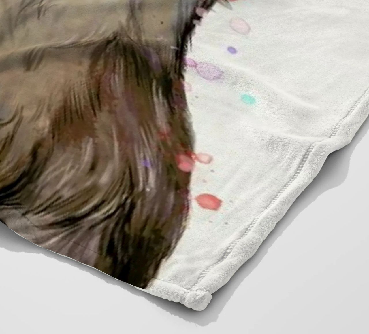 Happy Otter Portrait coperta in pile da Laura Graves