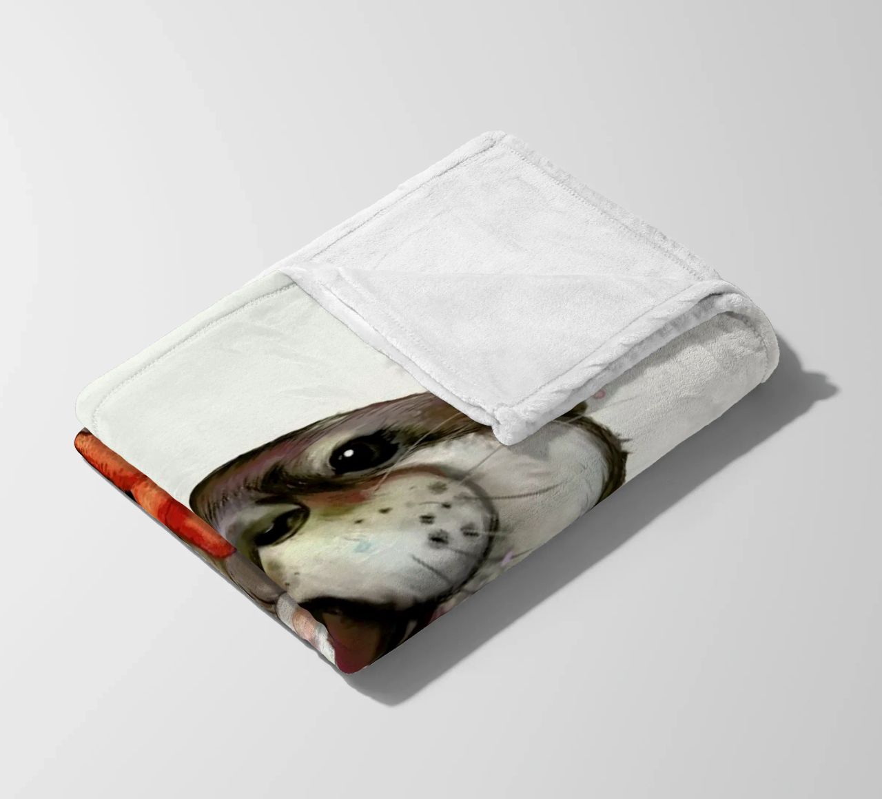 Happy Otter Portrait coperta in pile da Laura Graves