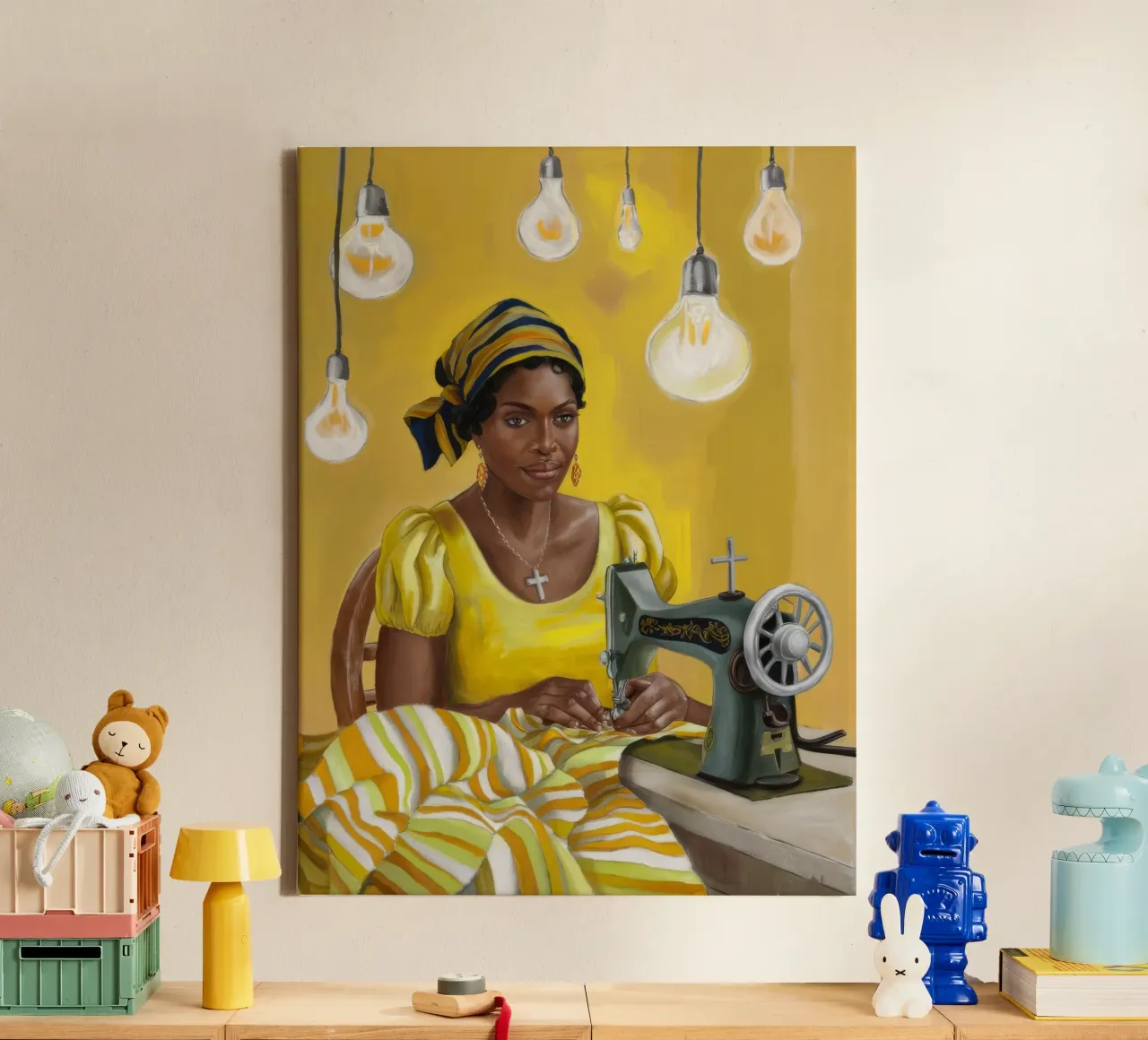 Illuminated Craft canvas with Floater frame by Ebony Carpenter