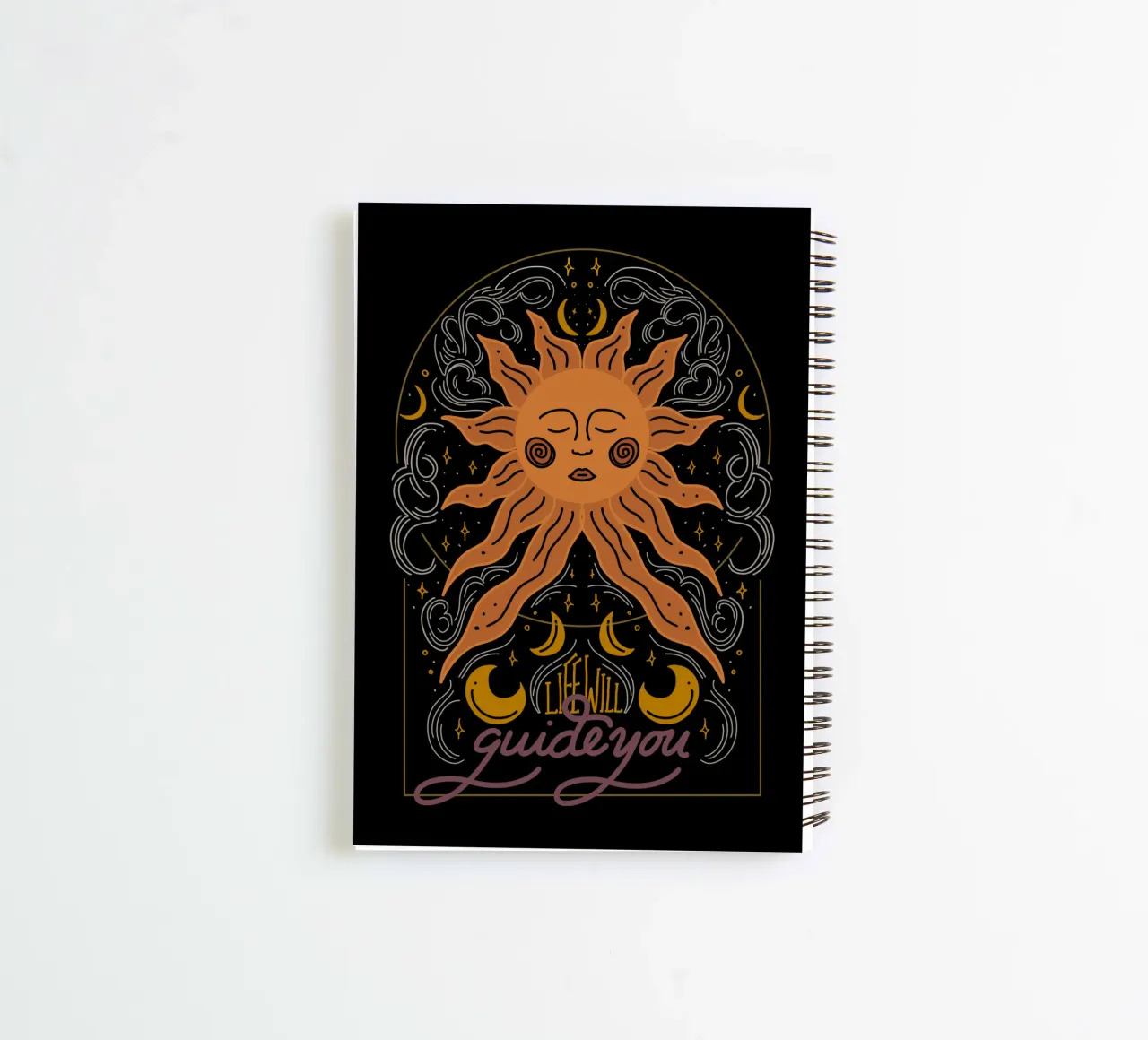 Life will Guide you spiral notebook by anisillustration