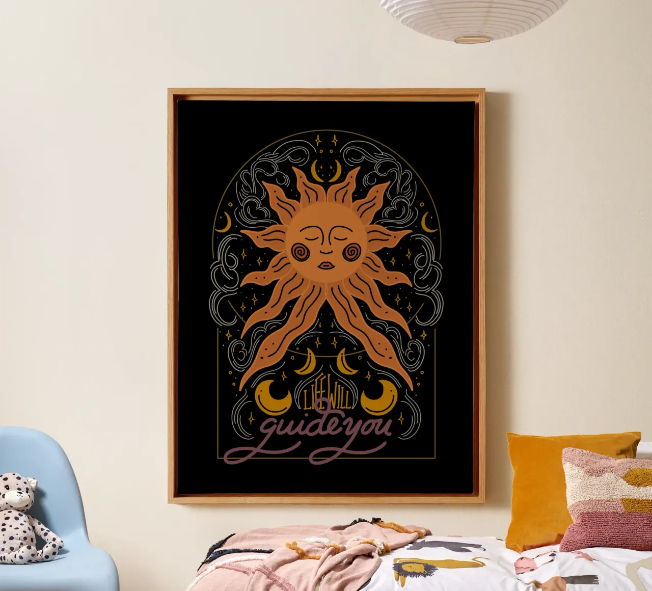Life will Guide you tela con Cornice a cassetta da anisillustration