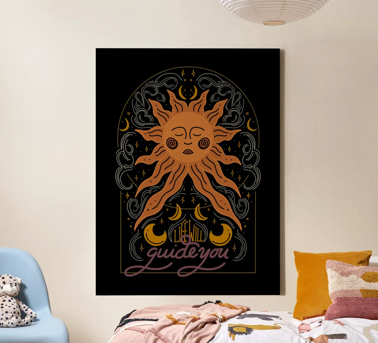 Life will Guide you tela con Cornice a cassetta da anisillustration