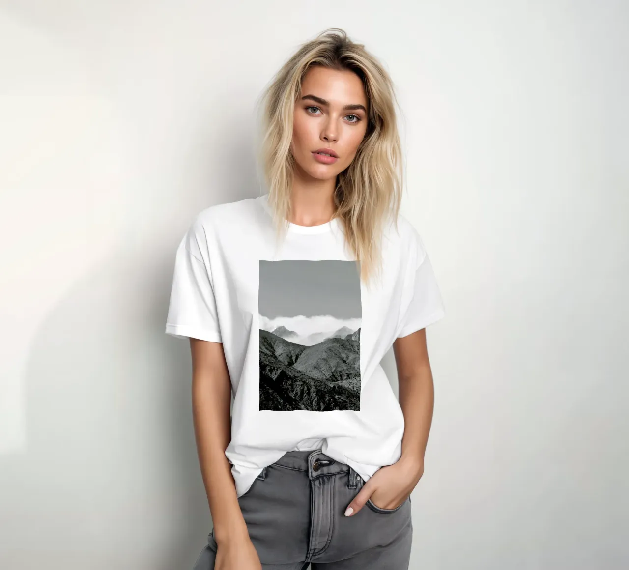 Clouds In The Mountains t-shirt da Studio Nahili