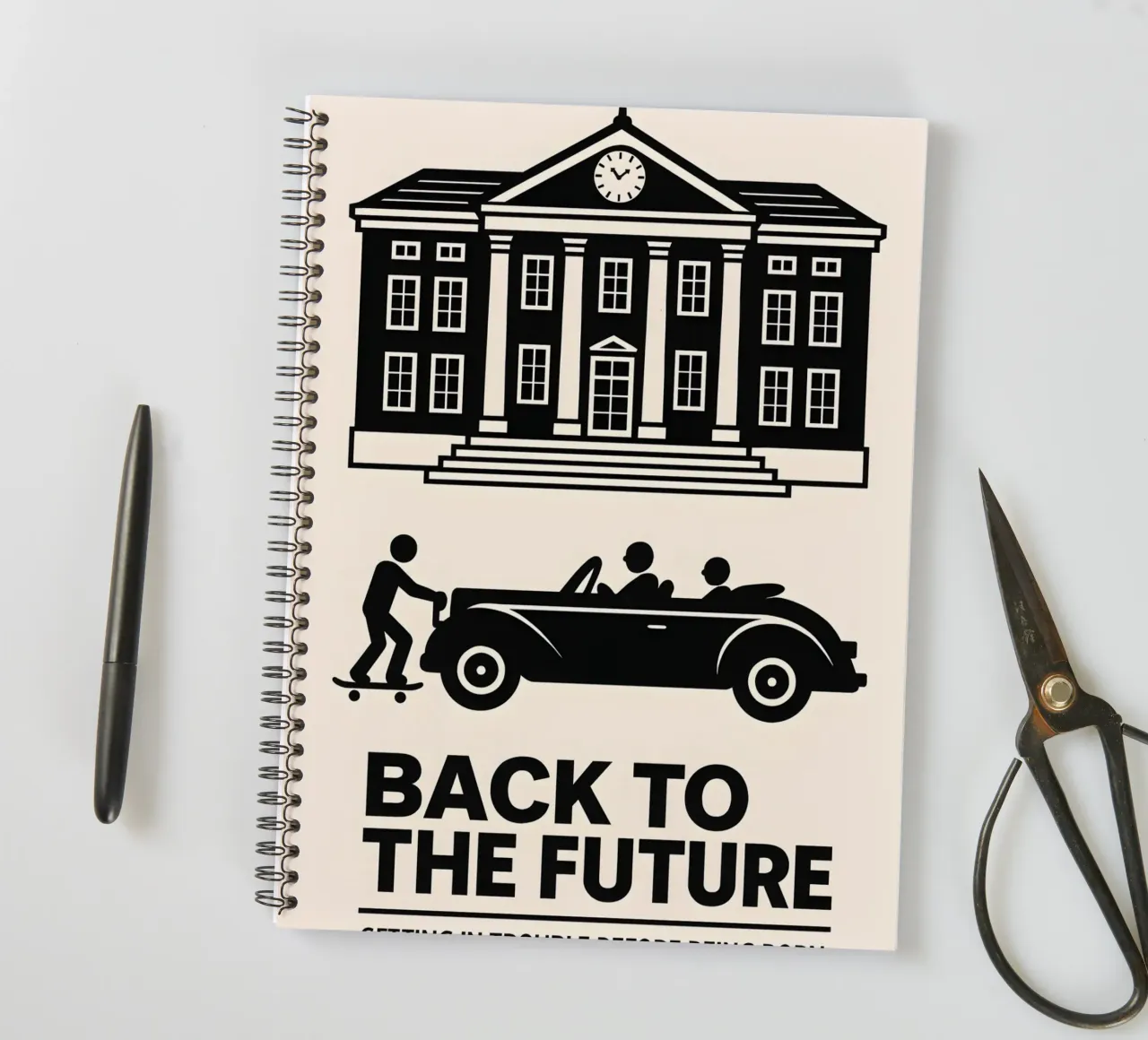 Back To The Future Print spiral notebook by MoviesArt