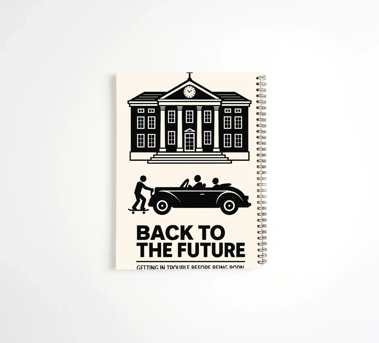 Back To The Future Print spiral notebook by MoviesArt