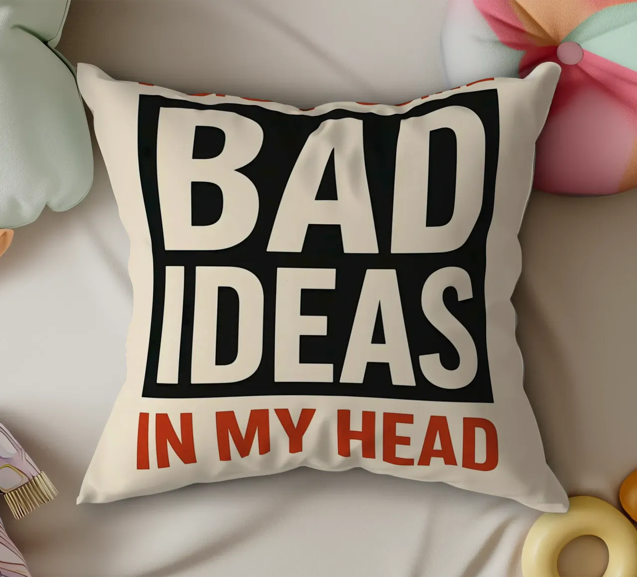 Bad Ideas Print cuscino da MoviesArt