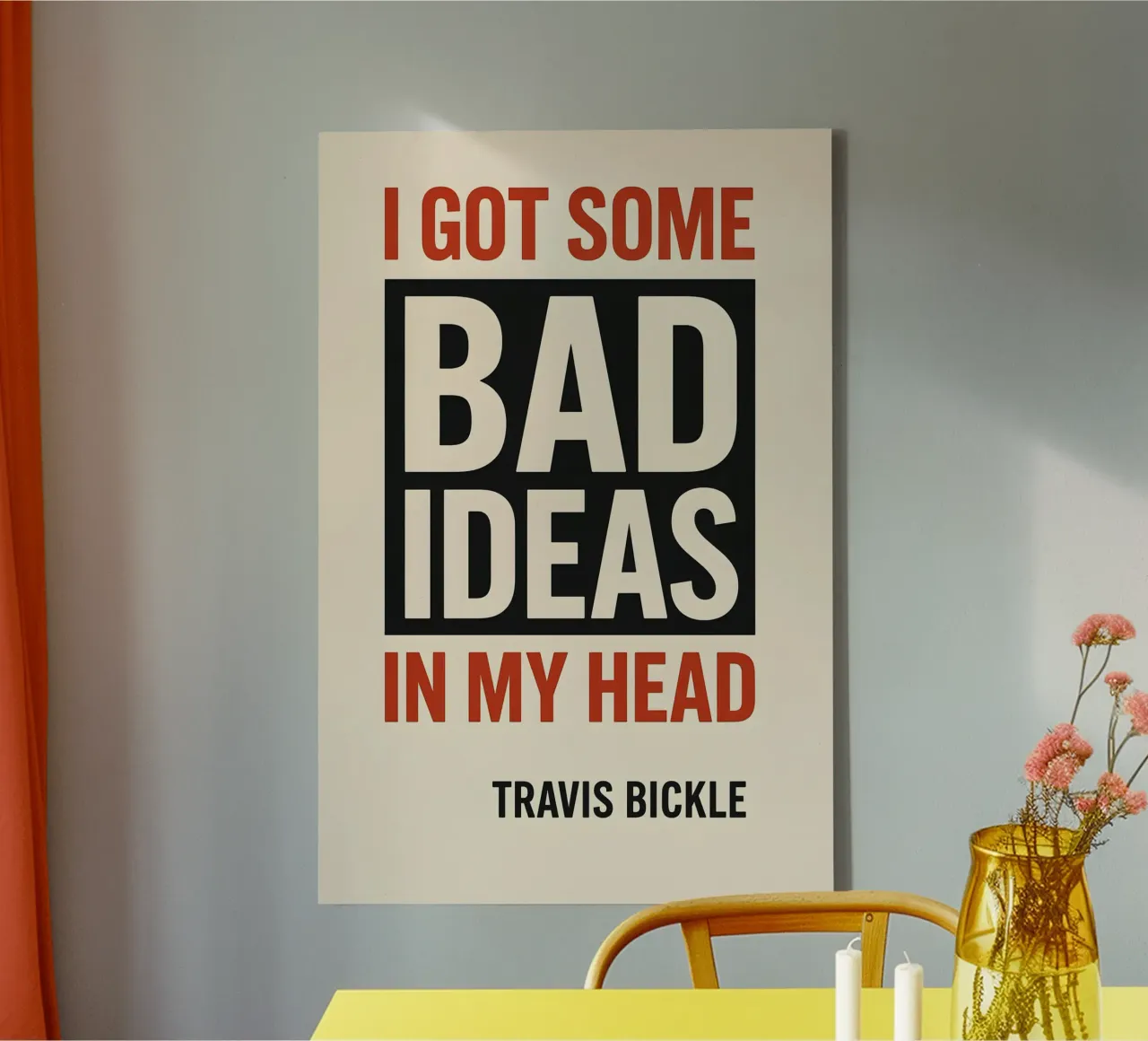 Bad Ideas Print tela con Cornice a cassetta da MoviesArt