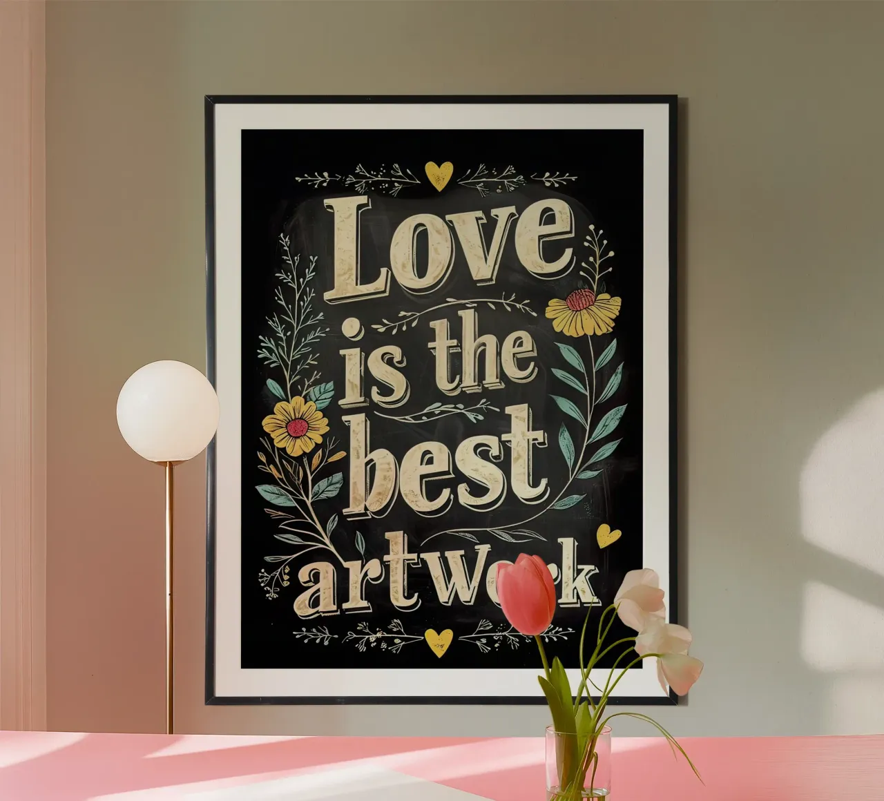 Die Liebe ist das beste Kunstwerk Poster von 🎁 ARTVI-SHOP