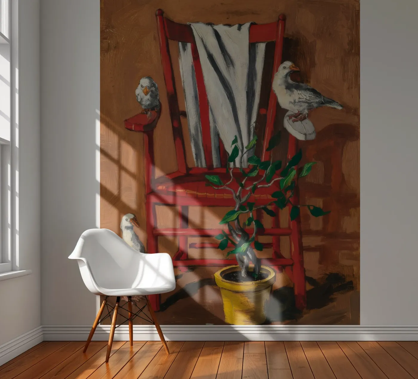 Rustic Perch fotobehang van Ebony Carpenter