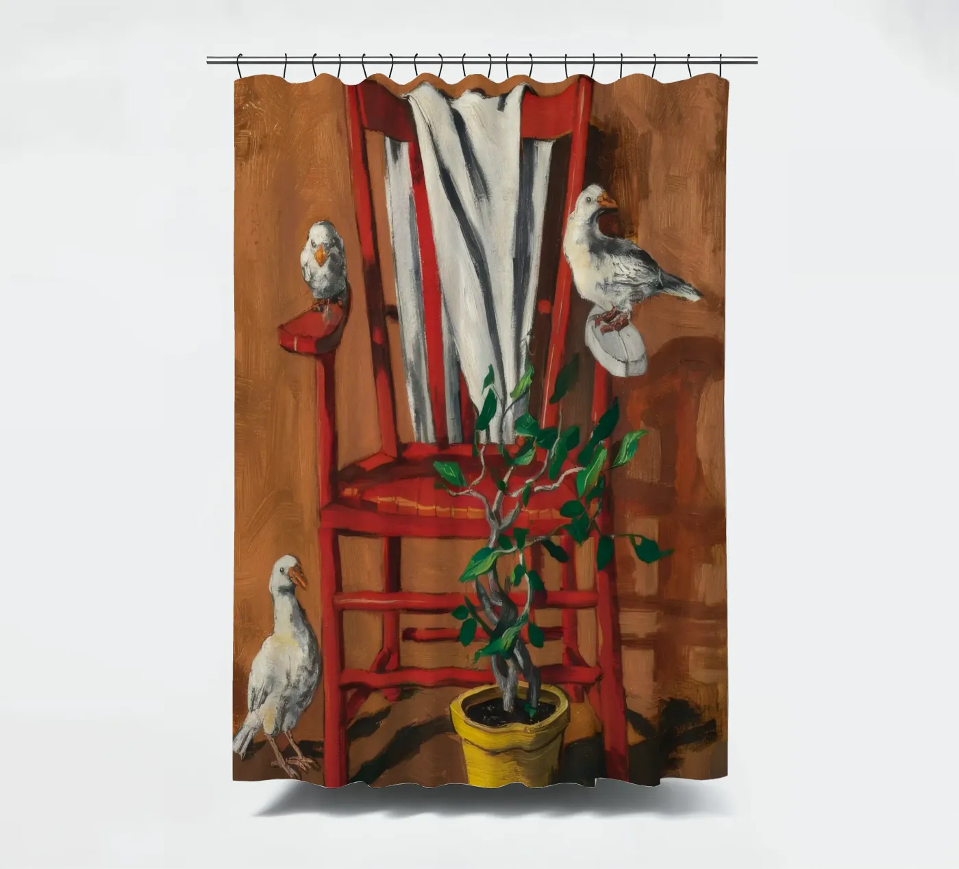 Rustikale Sitzstange Duschvorhang von Ebony Carpenter