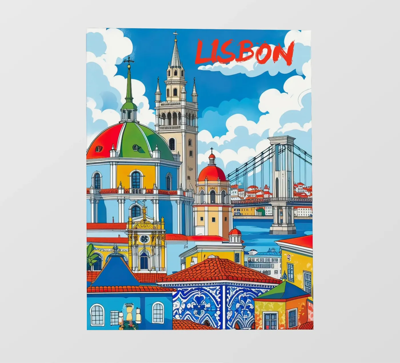 Lissabon fotobehang van 🎁 NOBELART