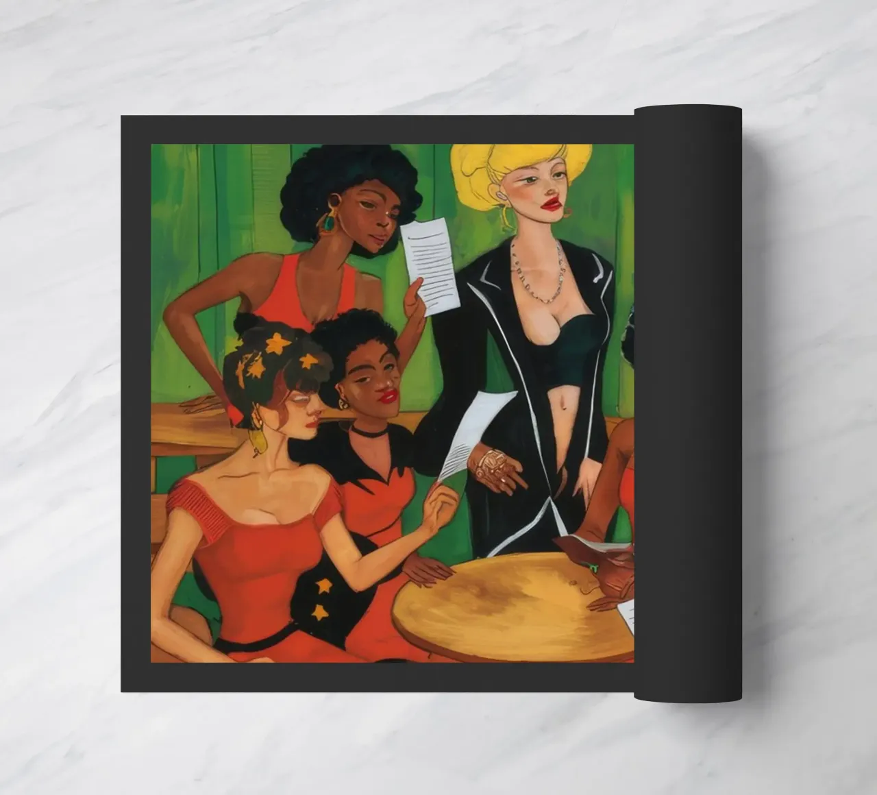 Communal Creativity doormat by Ebony Carpenter