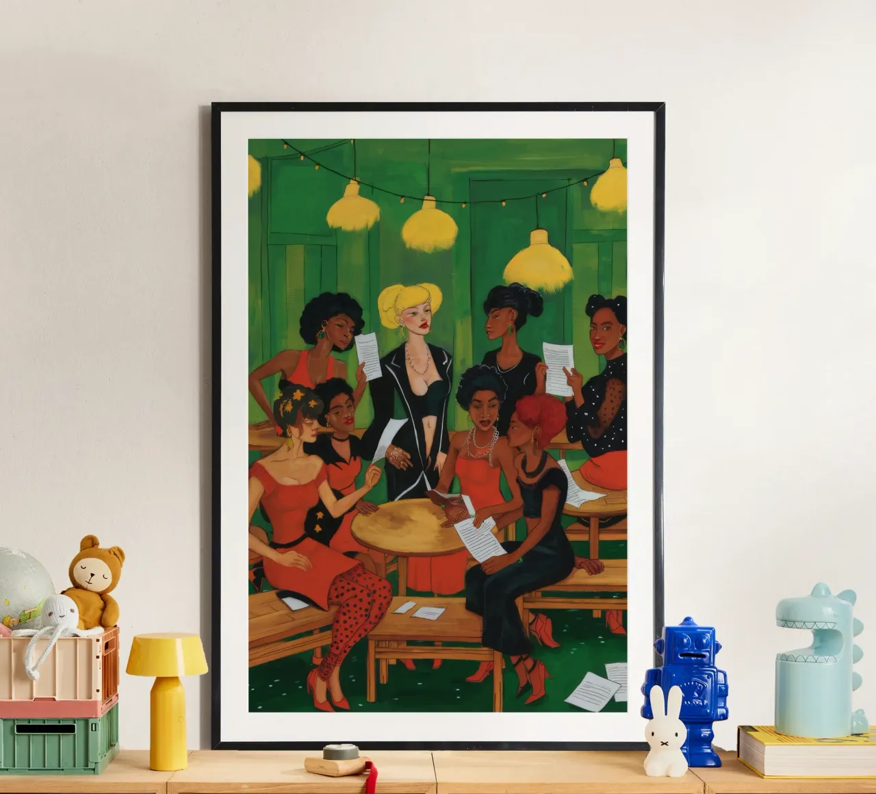 Creatività comunitaria poster con telaio in legno da Ebony Carpenter