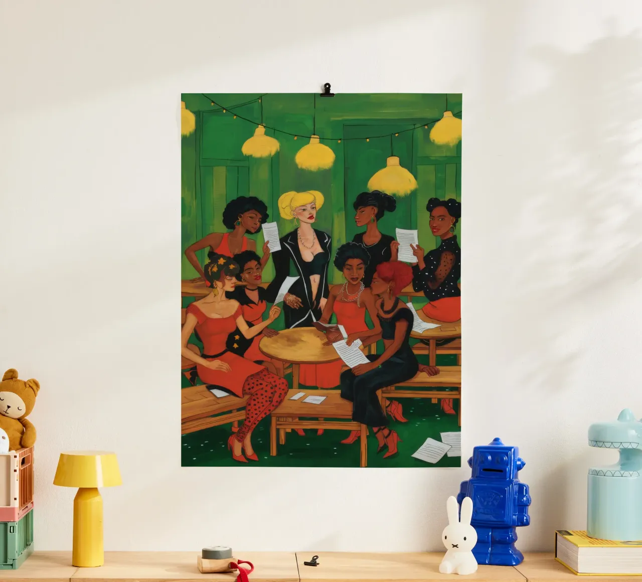 Creatività comunitaria poster con telaio in legno da Ebony Carpenter