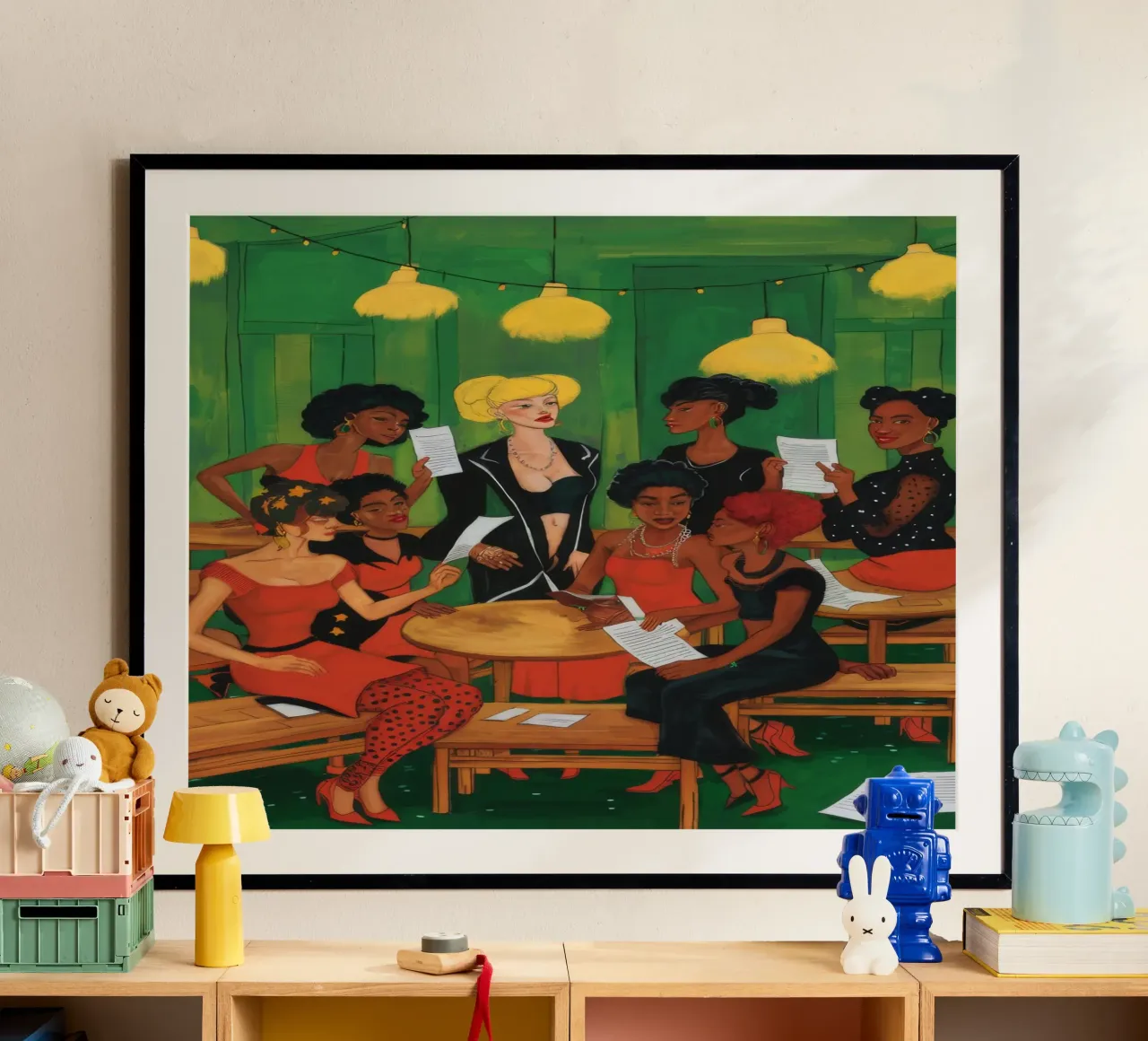 Creatività comunitaria poster con telaio in legno da Ebony Carpenter