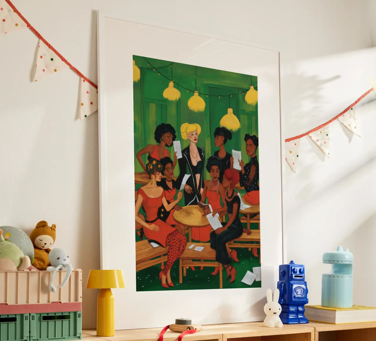 Creatività comunitaria poster con telaio in legno da Ebony Carpenter