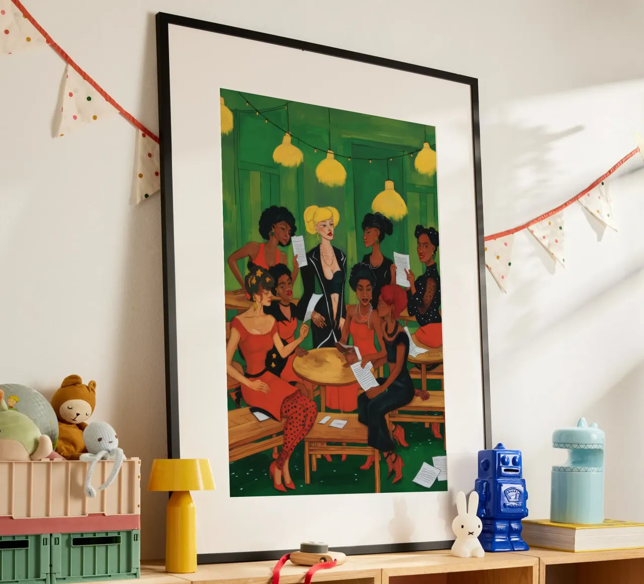 Creatività comunitaria poster con telaio in legno da Ebony Carpenter