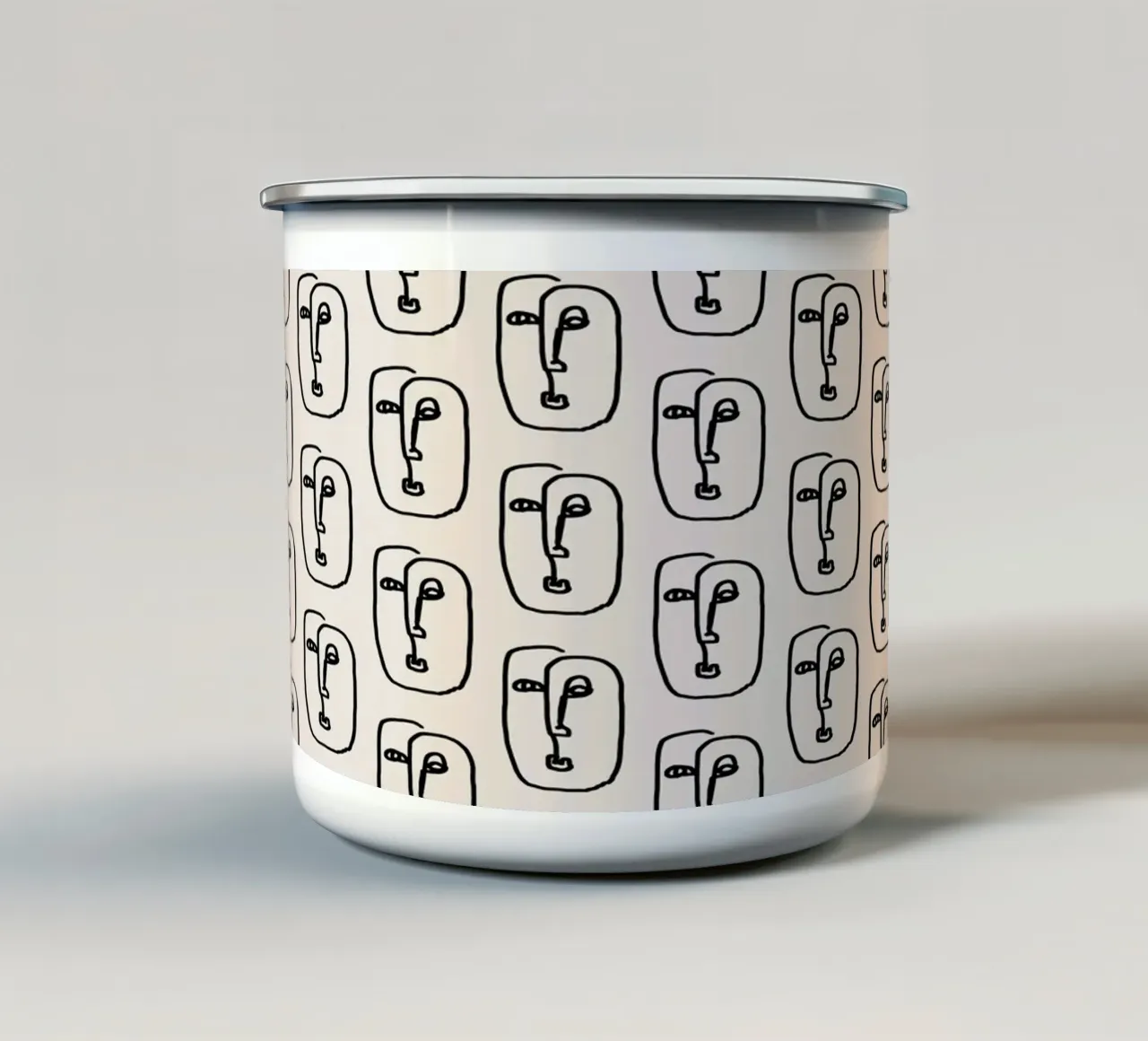 Pattern Love No 136 tazza in smalto da treechild