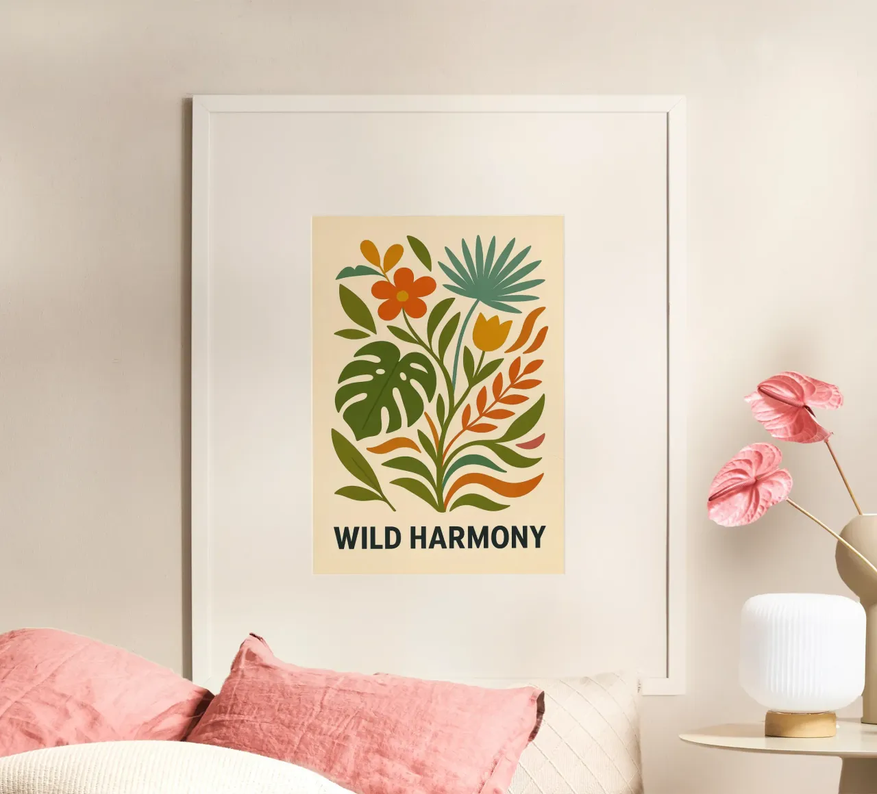 Wild Harmony poster con telaio in legno da Mosaic Dialogue