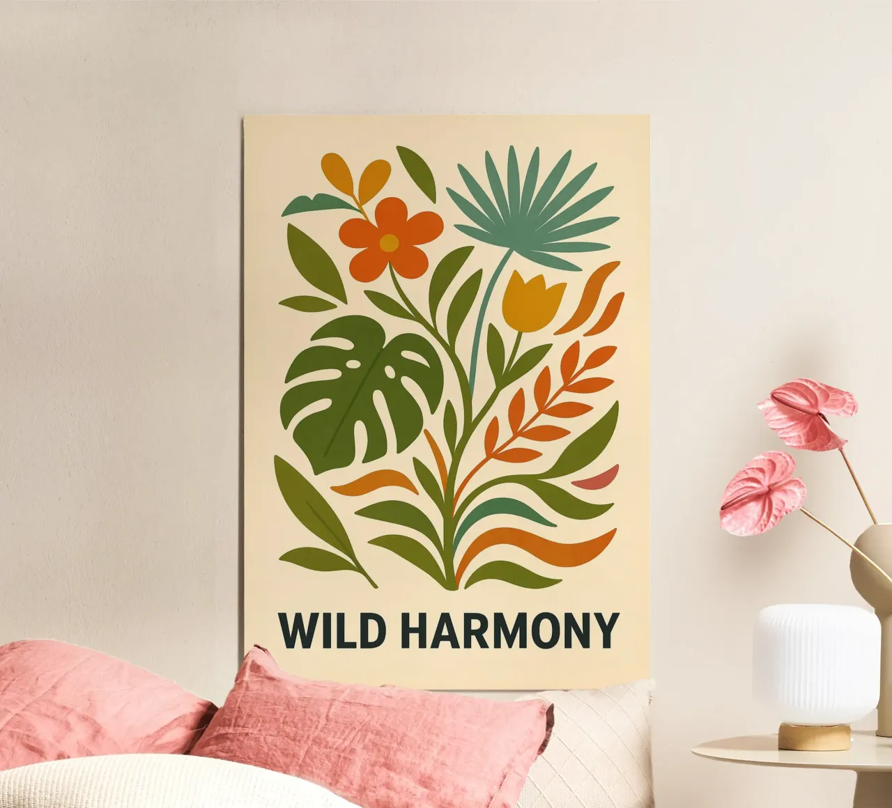 Wild Harmony poster con telaio in legno da Mosaic Dialogue