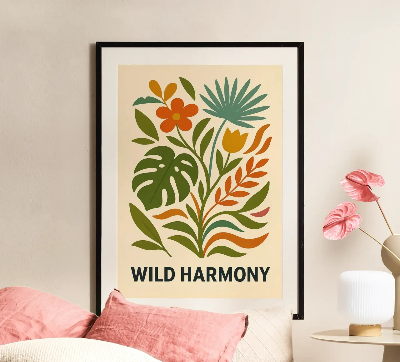 Wild Harmony poster con telaio in legno da Mosaic Dialogue