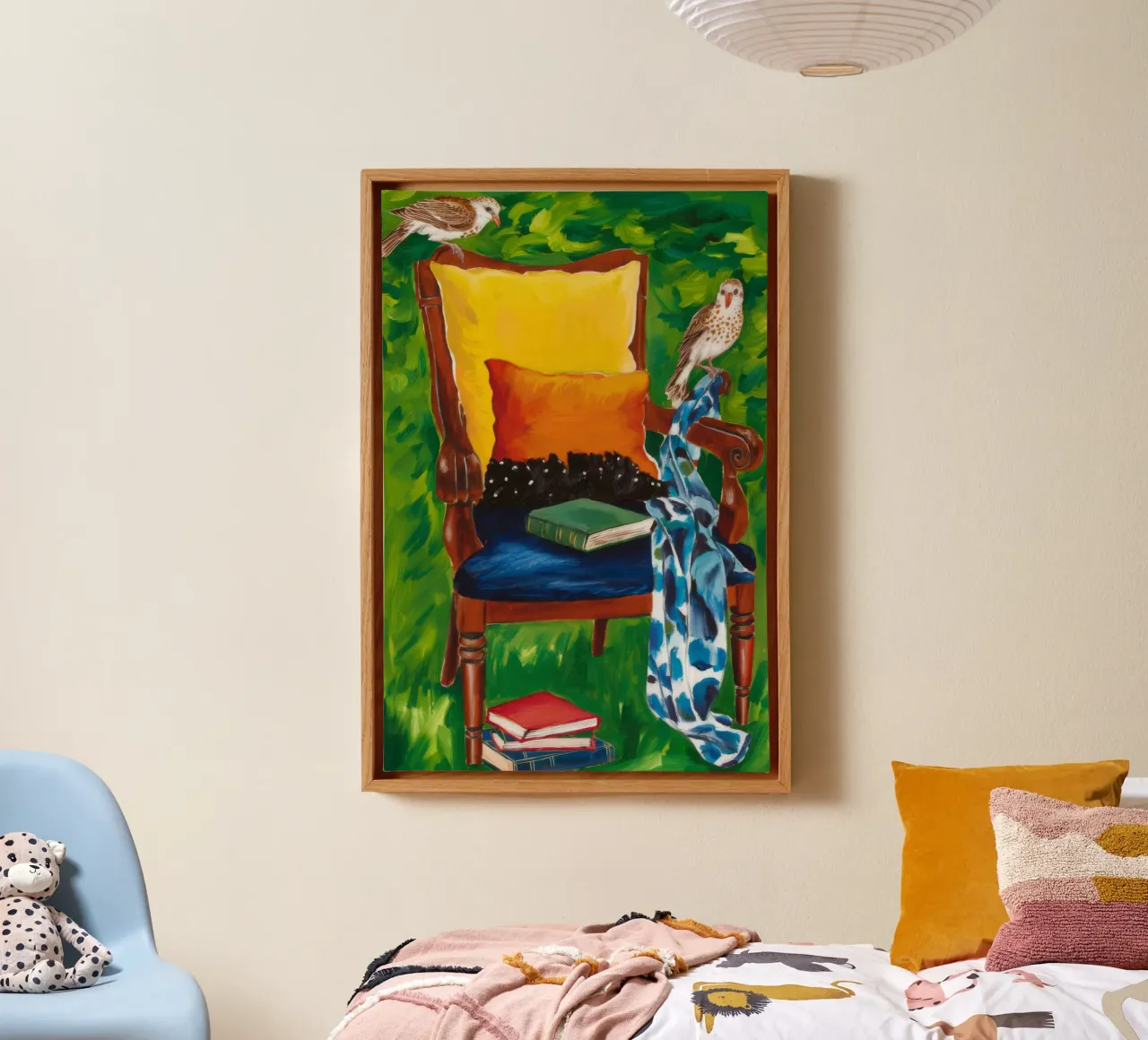 Contemplative Artistic Reflection canvas with Floater frame by Ebony Carpenter