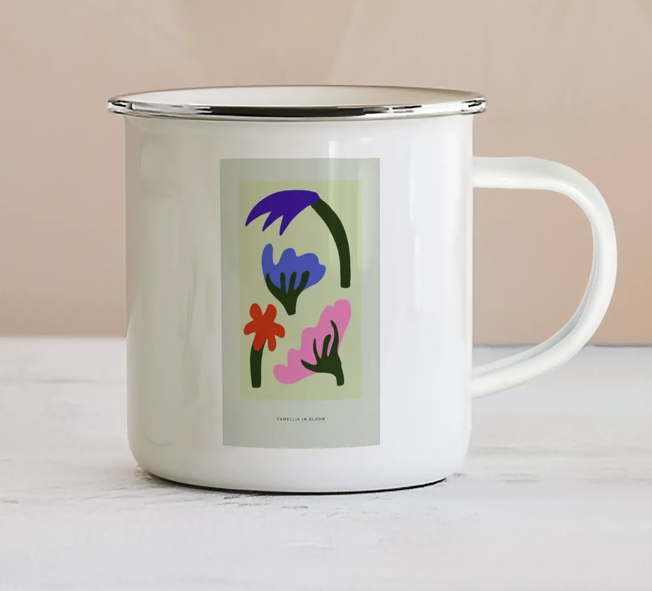 Camellia In Bloom I emaille mok van Studio One
