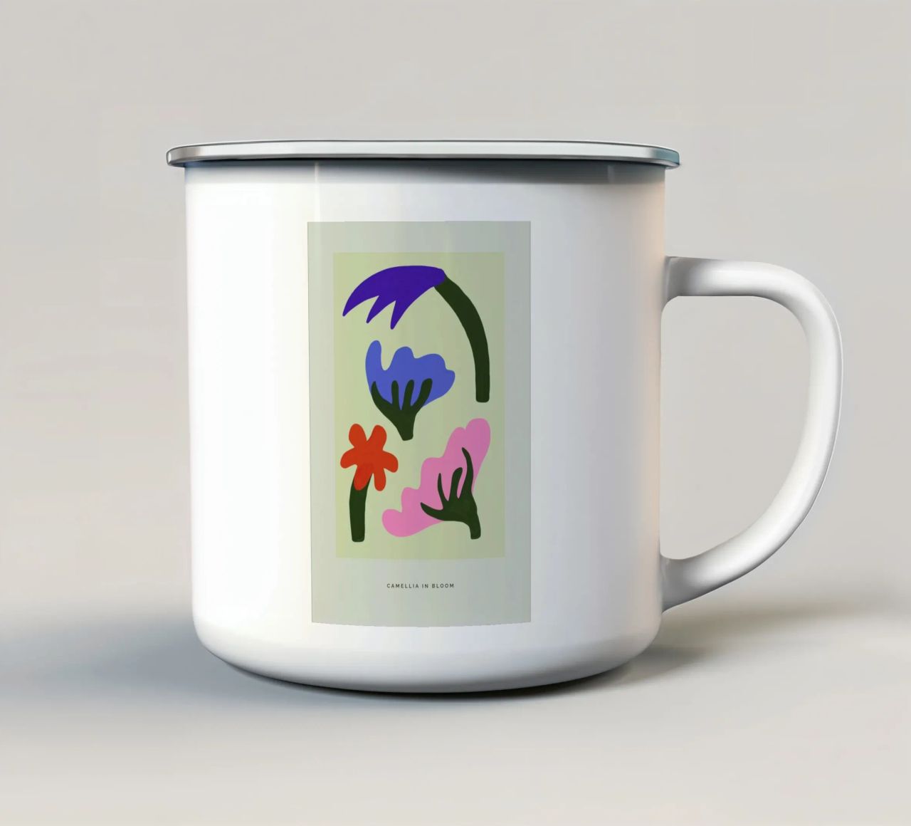 Camellia In Bloom I Emaille Tasse von Studio One