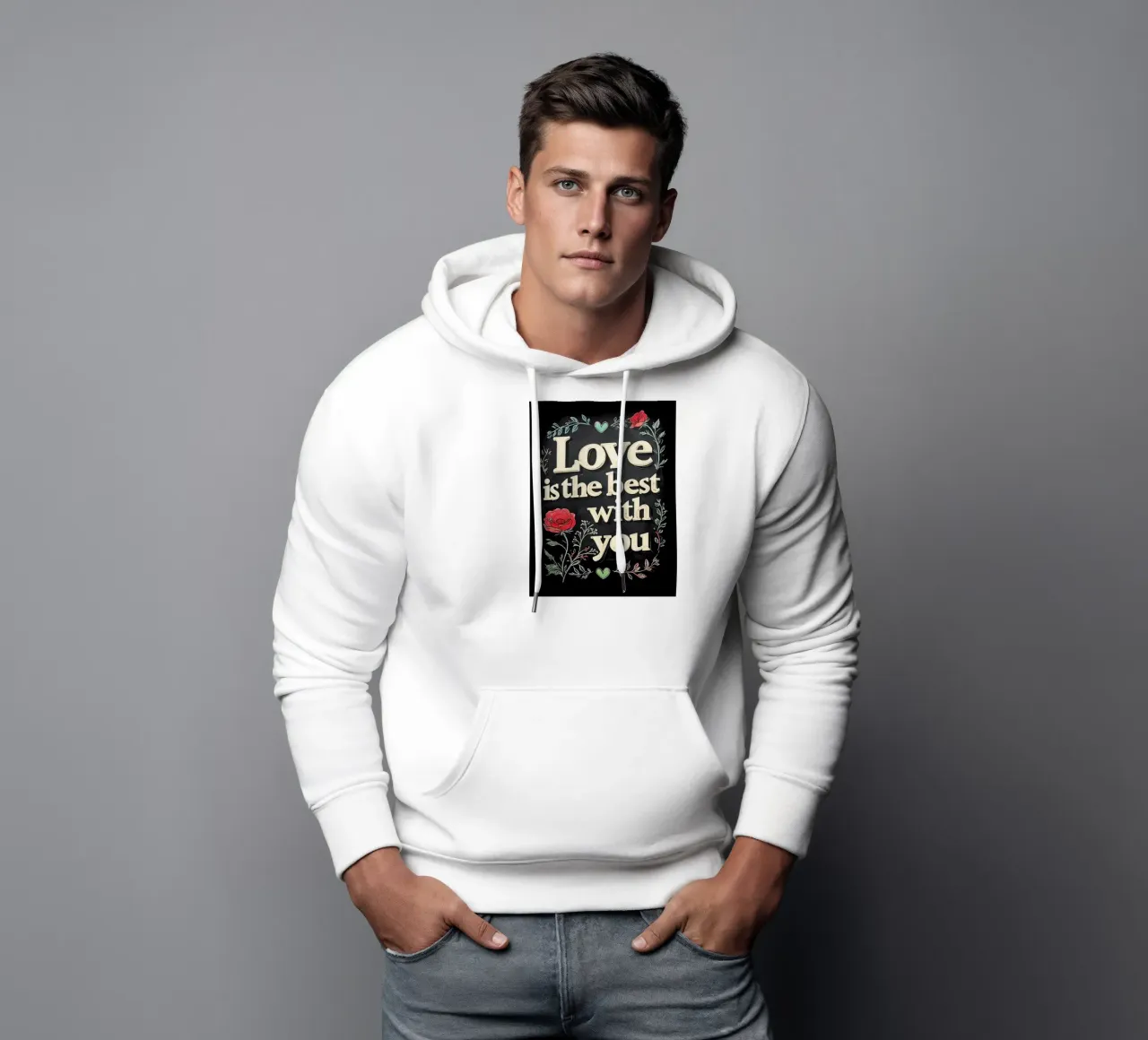L'amore è migliore con te felpa con cappuccio da ARTVI-SHOP