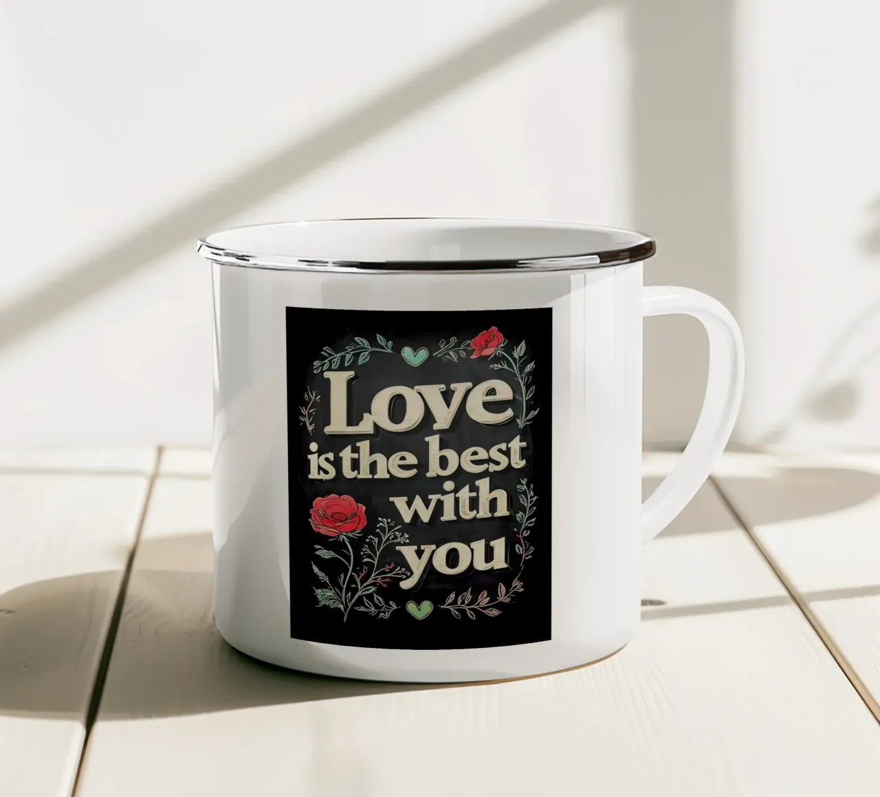 L'amore è migliore con te tazza in smalto da ARTVI-SHOP