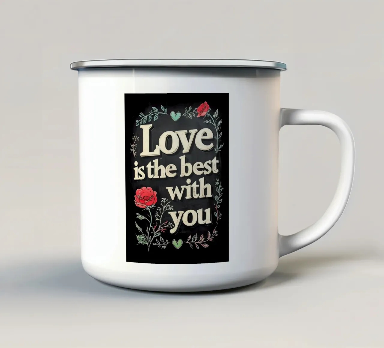 L'amore è migliore con te tazza in smalto da ARTVI-SHOP