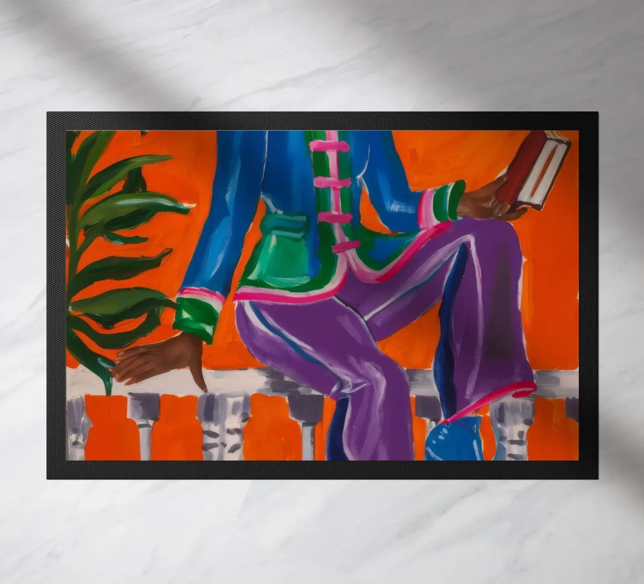Bold Artistic Ride doormat by Ebony Carpenter
