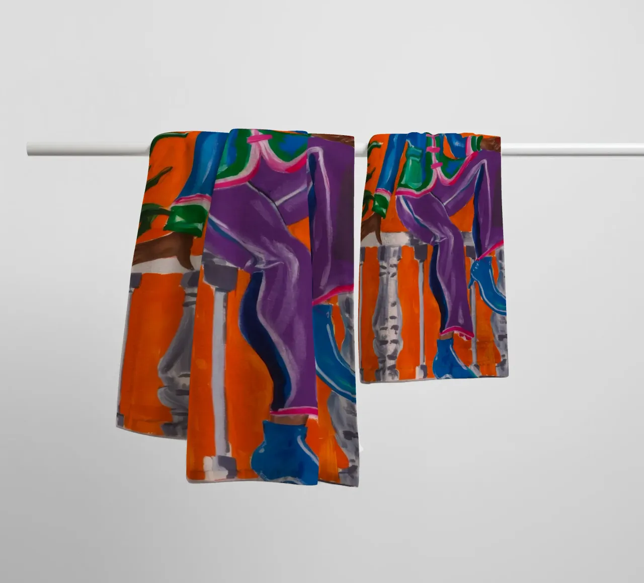 Bold Artistic Ride towel by Ebony Carpenter