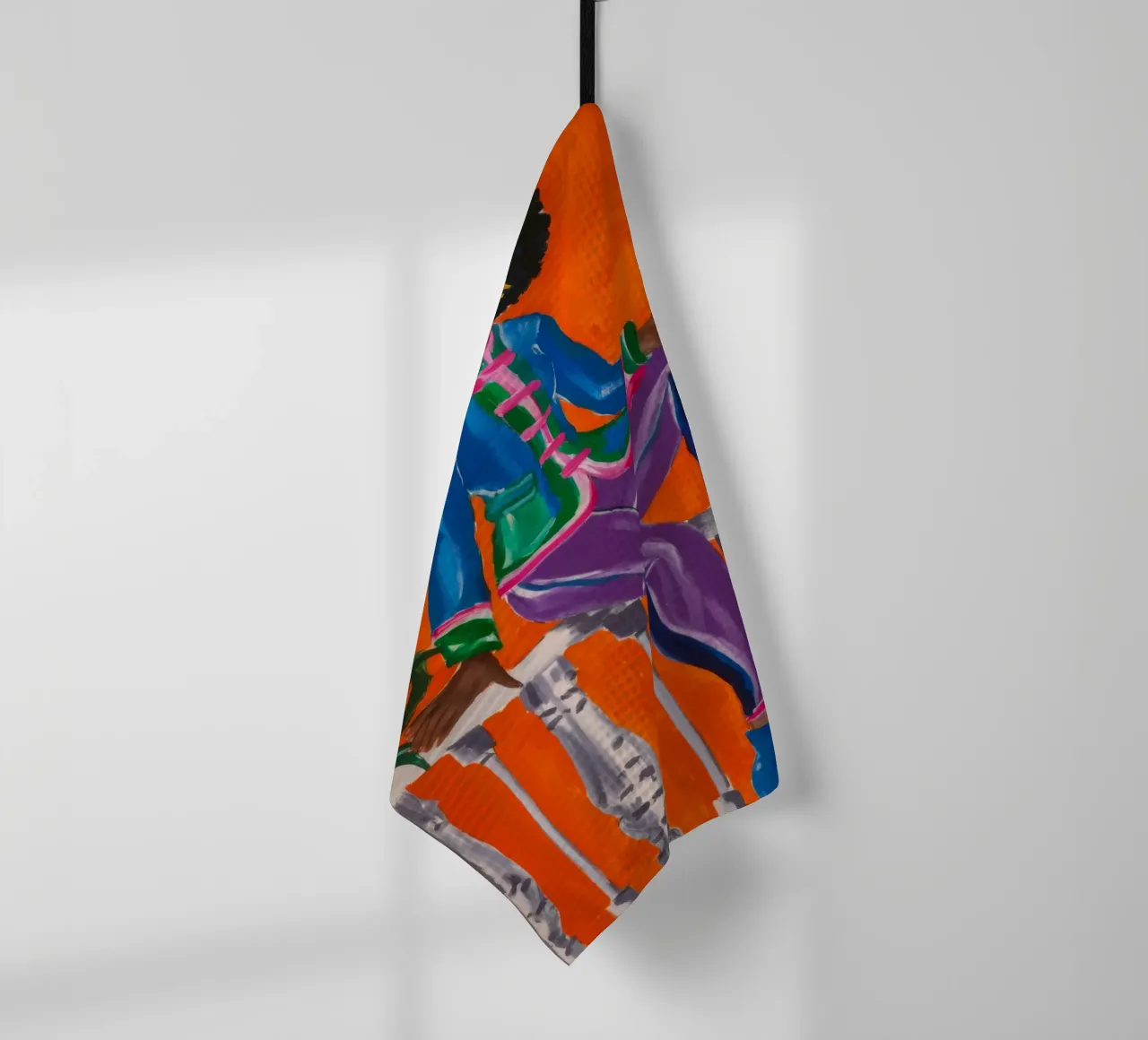 Bold Artistic Ride tea towel by Ebony Carpenter