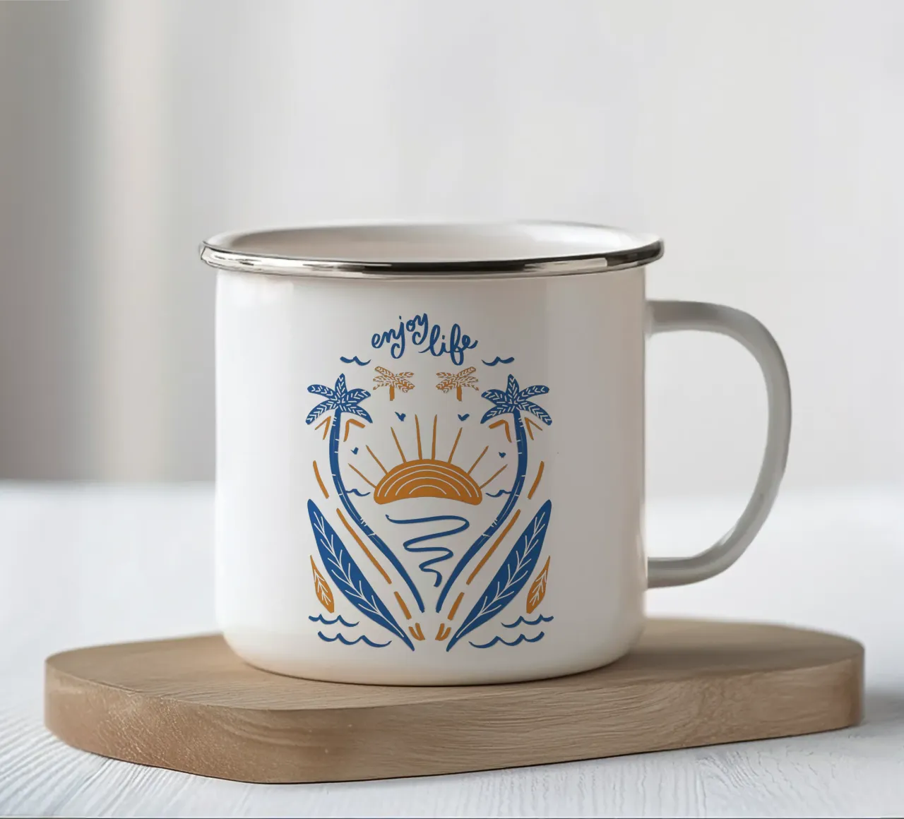 Enjoy Life tazza in smalto da Magnific